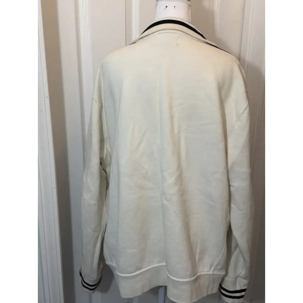 Polo Ralph Lauren Men’s Performance Jacket White,full Zip ,100% Cotton Size XL